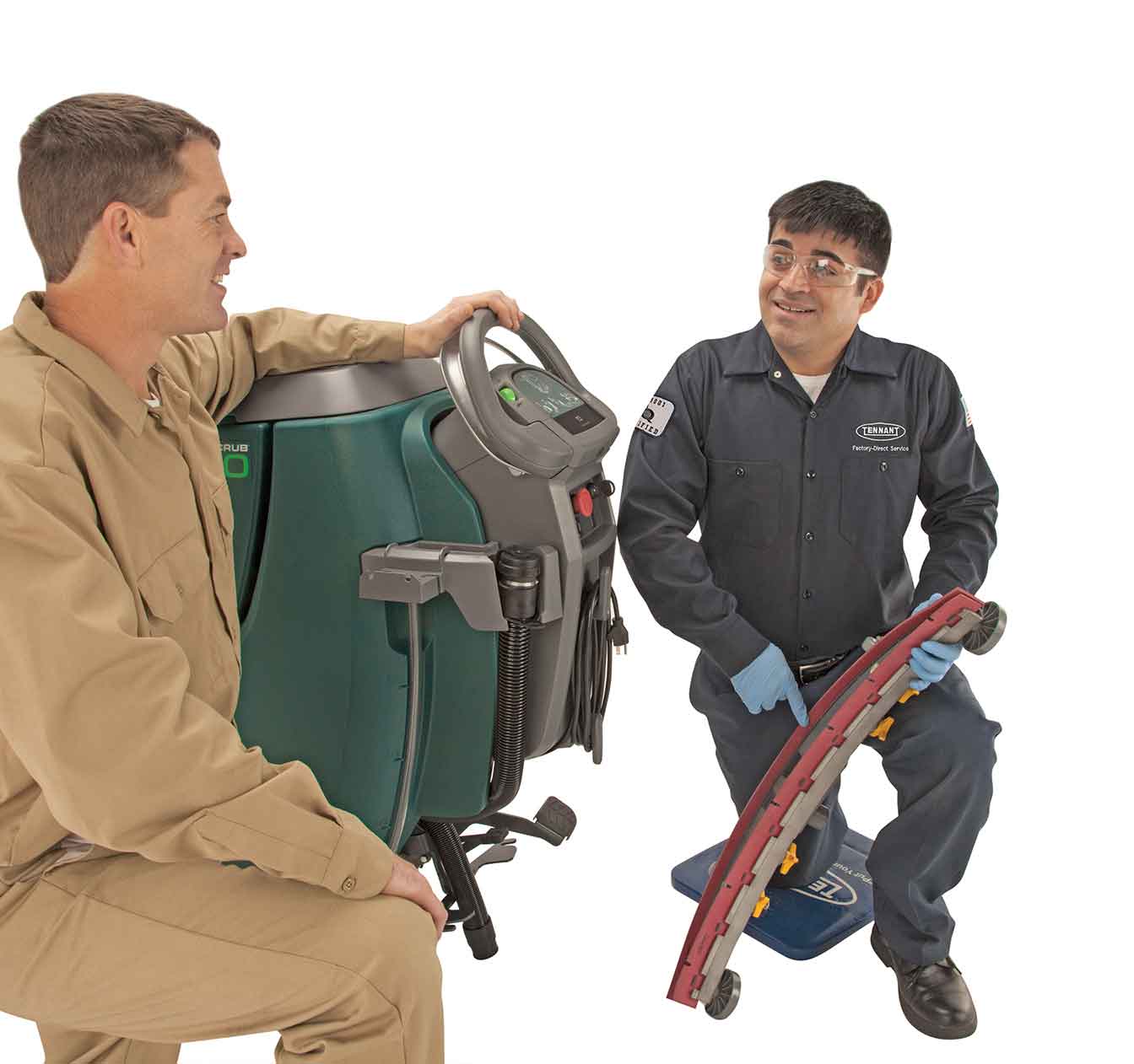 Nobles floor machine being serviced Nobles floor machine being serviced
